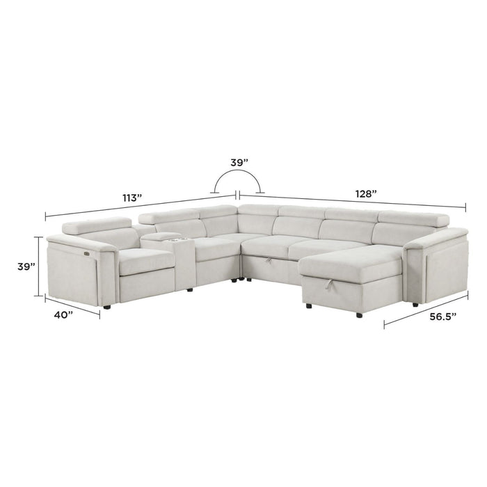 Harvey - Power Recliner Sleeper Sectional Matrix Furniture Group