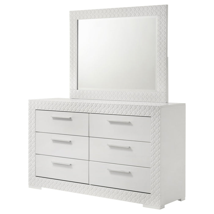 Pierce - 6 Drawer Dresser And Mirror Furniture Max