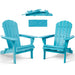 Lounge Patio Chair For Garden Outdoor Folding Embossed Adirondack - Turquoise Blue Home Essentials