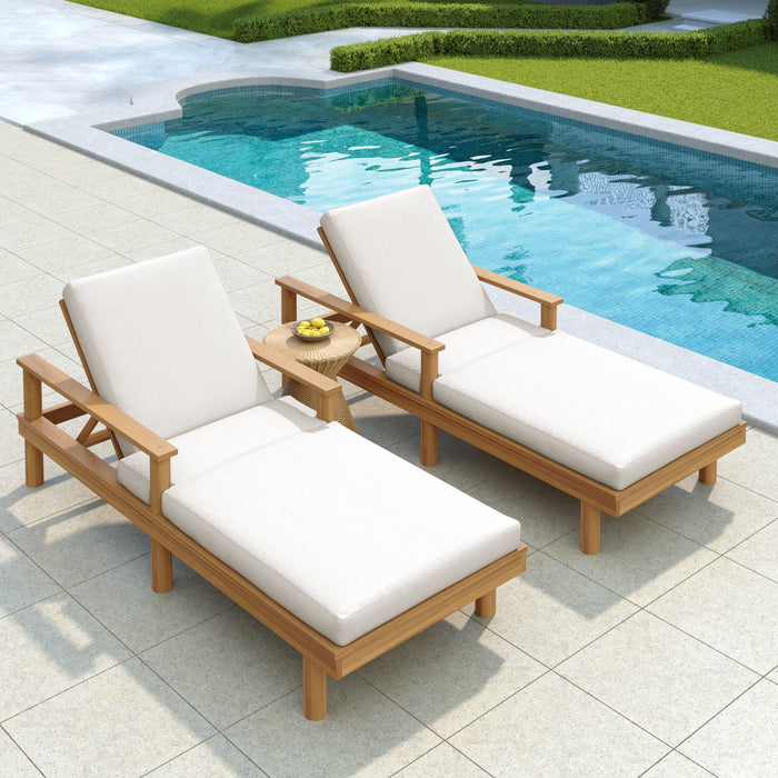 5 Position Adjustable Outdoor Chaise Lounge Hearth and Haven
