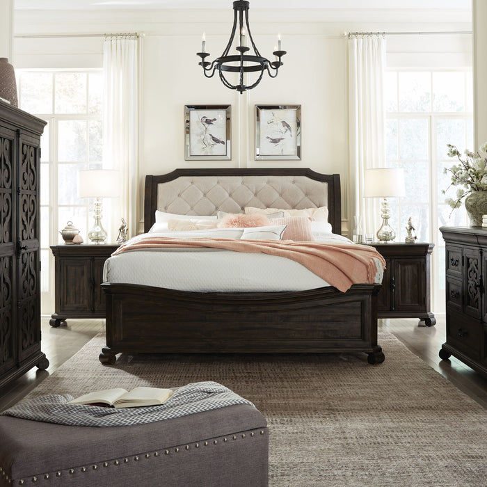Bellamy - Complete Sleigh Bed With Shaped Footboard Magnussen Furniture