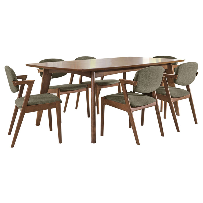 Marcella - 7 Piece Dining Set - Dark Walnut