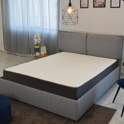 8" Pocket Spring Hybrid Bed In A Box Mattress, Soft Gel Memory Foam - Gray / White - Full Daily Nest