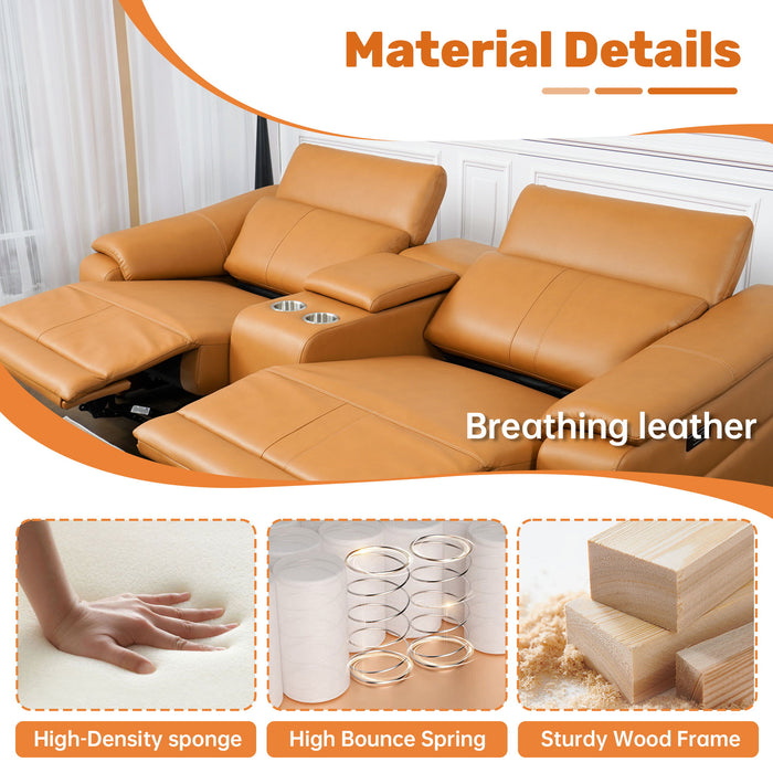Modular Sofa With Recliners And Cup Holders Sectional Set Home Essentials