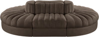 Rummi - Oval Velvet Performance Fabric Upholstered 6 Piece Modular Sectional Meridian Furniture