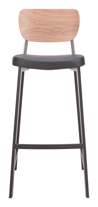 Ardenne - Barstool (Set of 2) - Black / Brown Zuo Modern