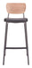 Ardenne - Barstool (Set of 2) - Black / Brown Zuo Modern