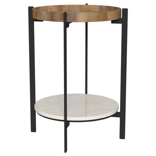 Cowper - Round End Table - Natural Furniture Max