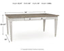 Skempton - RECT DRM Table w/Storage - White Signature Design by Ashley®