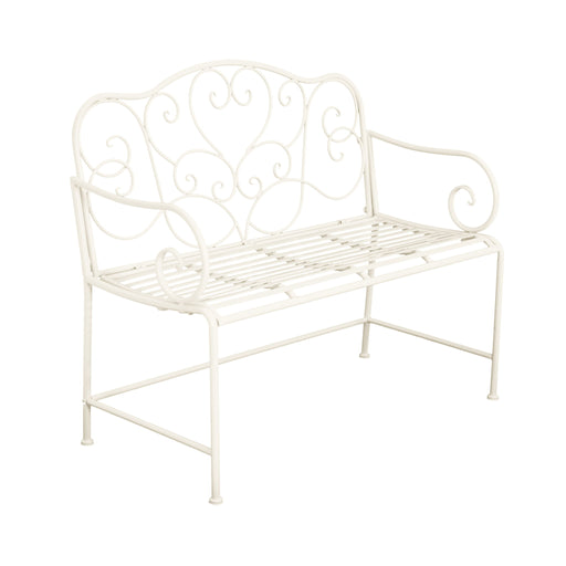 Sunnydaze - Outdoor Garden Bench - Matte White Noble House