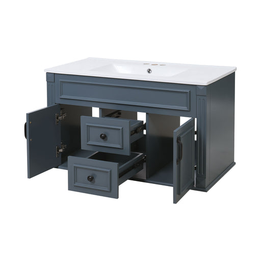 French Simple Style Wall Mounted Bathroom Cabinet With Sink Hearth and Haven