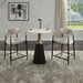 Jaramillo - Counter Height Table - Natural Marble Top & Black ACME
