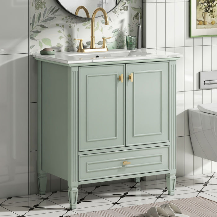 Freestanding Vanity With 1 Drawer & 2 Soft Close Doors With Door Mounted Storage Noble House
