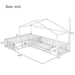 L-Shaped Montessori Bed For 2 Kids With Partitioned Fence Hearth and Haven