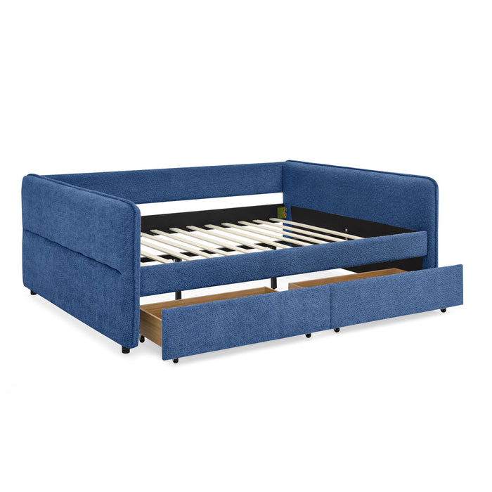 Upholstered Daybed & 2 Drawers Home Essentials