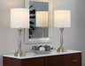 Sawyer - Contemporary Table Lamp (Set of 2) Built In USB Port - Nickel / White Lumi Source