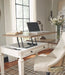 Realyn - L Shaped Desk With Lift Top - White / Brown Signature Design by Ashley®