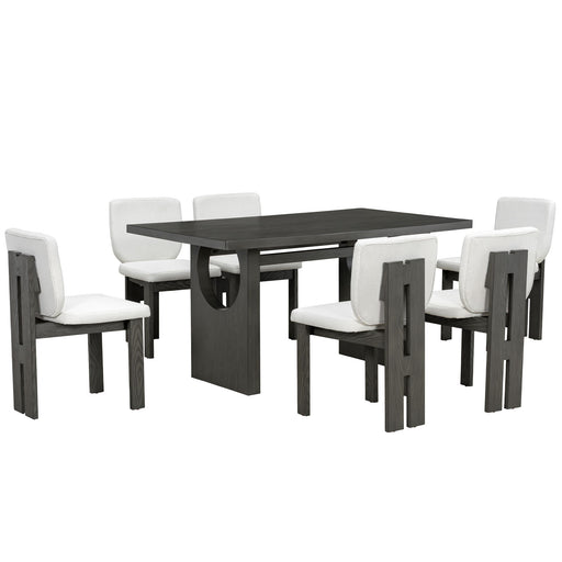 Dining Table Set For 6 With Upholstered Chairs Hearth and Haven