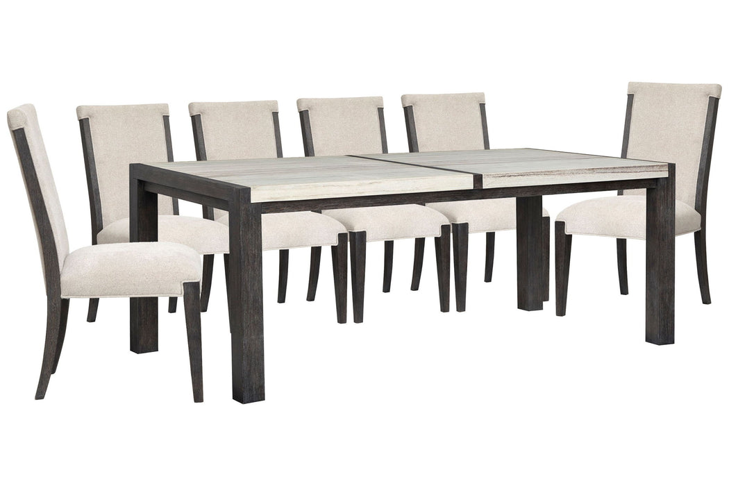 Plum Creek - 7 Piece Rectangular Dining Table Set Magnussen Furniture