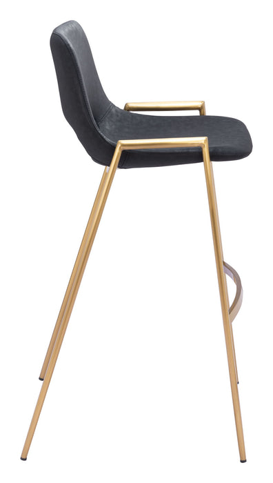 Desi - Barstool Chair With Gold Base (Set of 2) Zuo Modern