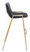 Desi - Barstool Chair With Gold Base (Set of 2) Zuo Modern