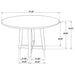 Guinea - 5 Piece Dining Set With Round Table And Upholstered Chairs - Walnut Furniture Max