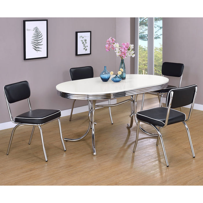 Midge - Oval Dining Table Set Furniture Max