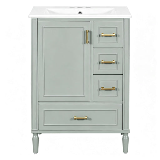 Modern Bathroom Vanity With Sink, Soft Close Doors, 3 Drawers Hearth and Haven