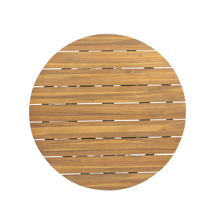 Outdoor 3 Pieces Dining Set, Round Bistro Set - Teak Noble House