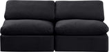 Indulge - Velvet 2 Seat Modular Armless Sofa Meridian Furniture