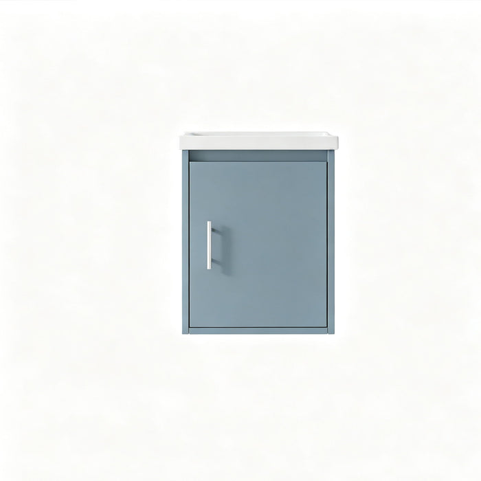 Floating Bathroom Vanity Combo, Wall Mounted Cabinet With Sink & Soft Close Doors For Small Bathrooms Home Essentials