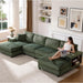 U-Shaped Convertible Sofa, 4 Seater Large Living Room Lounge Home Essentials