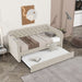 Upholstered Daybed With Trundle And USB Charging Design Home Essentials