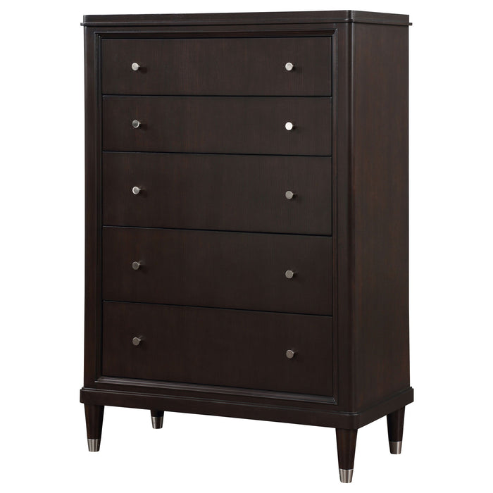 Niguel - 5 Drawer Chest Storage Furniture - Brown Furniture Max