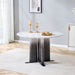 Round Dining Table With Cross Base, Modern Home Furniture Home Essentials
