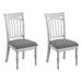 Slat Back Dining Chairs (Set of 2) - Gray Emerald Home