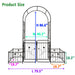 Metal Garden Arch With Gate Wide High Climbing Plants Support Rose Arch Outdoor - Black Daily Nest
