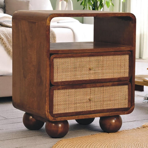 Larissa - 2 Drawer Nightstand - Brown Artisan Furniture