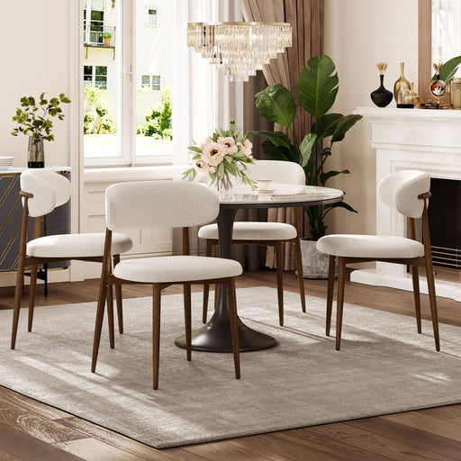 Upholstered Dining Chairs For Dining Room (Set of 2) - Beige Home Essentials