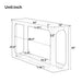 Console Table With Open Arch Cutouts For Living Room Hallway - Espresso Noble House