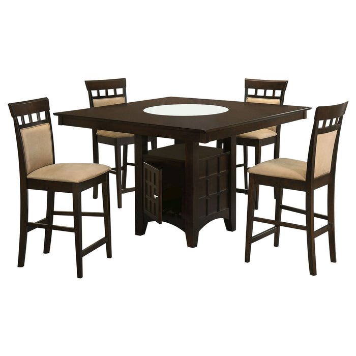 Gianna - 5 Piece Counter Height Dining Set - Cappuccino Furniture Max