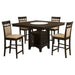 Gianna - 5 Piece Counter Height Dining Set - Cappuccino Furniture Max