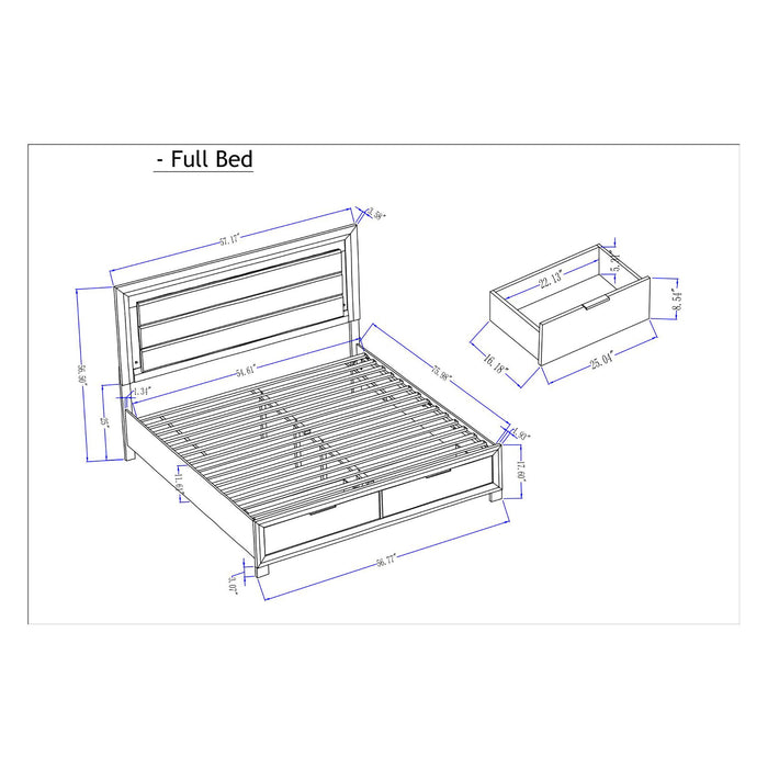 Cllisie - Bed With Padded Headboard Global Furniture USA
