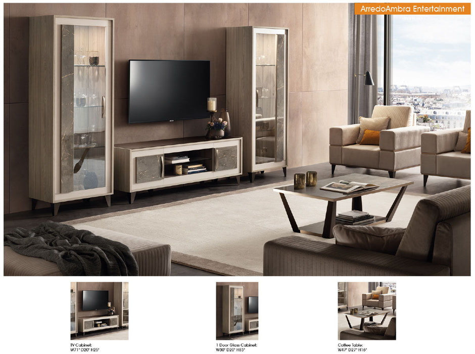 ArredoAmbra - TV Cabinet - Beige / Light Brown Arredoclassic Italy