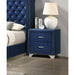 Upholstered 2 Drawer Nightstand With Accents Furniture Max