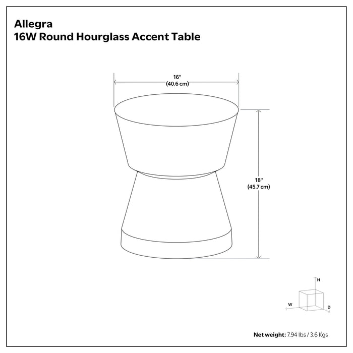 Allegra - Side Table - Antique Brass Simpli-Home