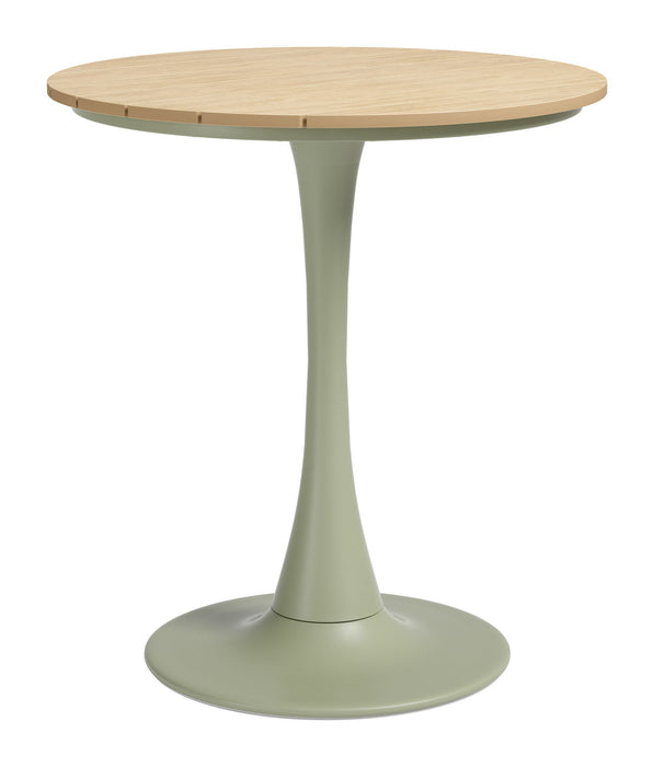 Oswego - Bistro Table - Light Brown / Green Zuo Modern