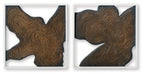 Landley - Wall Decor Set (Set of 2) - Brown / White Signature Design by Ashley®