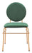 Odessa - Dining Chair (Set of 2) - Green / Gold Zuo Modern
