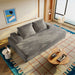 Multifunctional Convertible Sofa Bed With 2 Tumbler Backrests And 2 Pillows, Deep Seat Couch Home Essentials